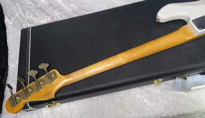 NEW! Fender Custom Shop 64 Jazz Bass Relic - Olympic White Finish - 9.7 lbs - Authorized Dealer - G06779