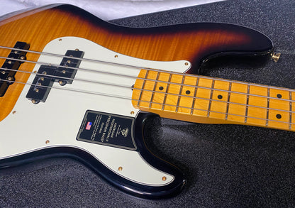 NEW! Fender 75th Anniversary American Professional PJ Bass - 2-Color Sunburst - Flame Top - 9.3lbs - Authorized Dealer - G06680