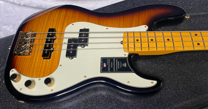 NEW! Fender 75th Anniversary American Professional PJ Bass - 2-Color Sunburst - Flame Top - 9.3lbs - Authorized Dealer - G06680