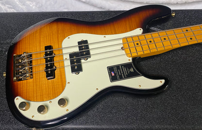 NEW! Fender 75th Anniversary American Professional PJ Bass - 2-Color Sunburst - Flame Top - 9.3lbs - Authorized Dealer - G06680