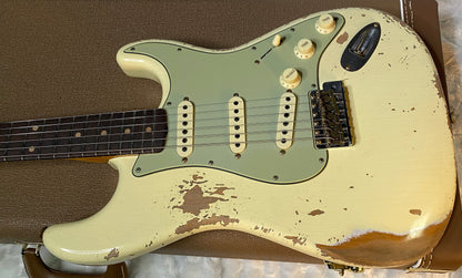 NEW! Fender Custom Shop 62 Heavy Relic Stratocaster - Vintage White - Authorized Dealer - Modern Spec - Handwound Pick Ups - 7.8 lbs - G05908