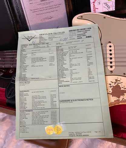 NEW! Fender Custom Shop 62 Heavy Relic Stratocaster - Vintage White - Authorized Dealer - Modern Spec - Handwound Pick Ups - 7.8 lbs - G05908