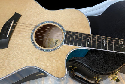 NEW ! Taylor 614ce Custom Acoustic-Electric Guitar - Natural Top - Blue Fade Back and Sides - AAAAA Flamed Maple - Authorized Dealer - G05925 - 4.9lbs