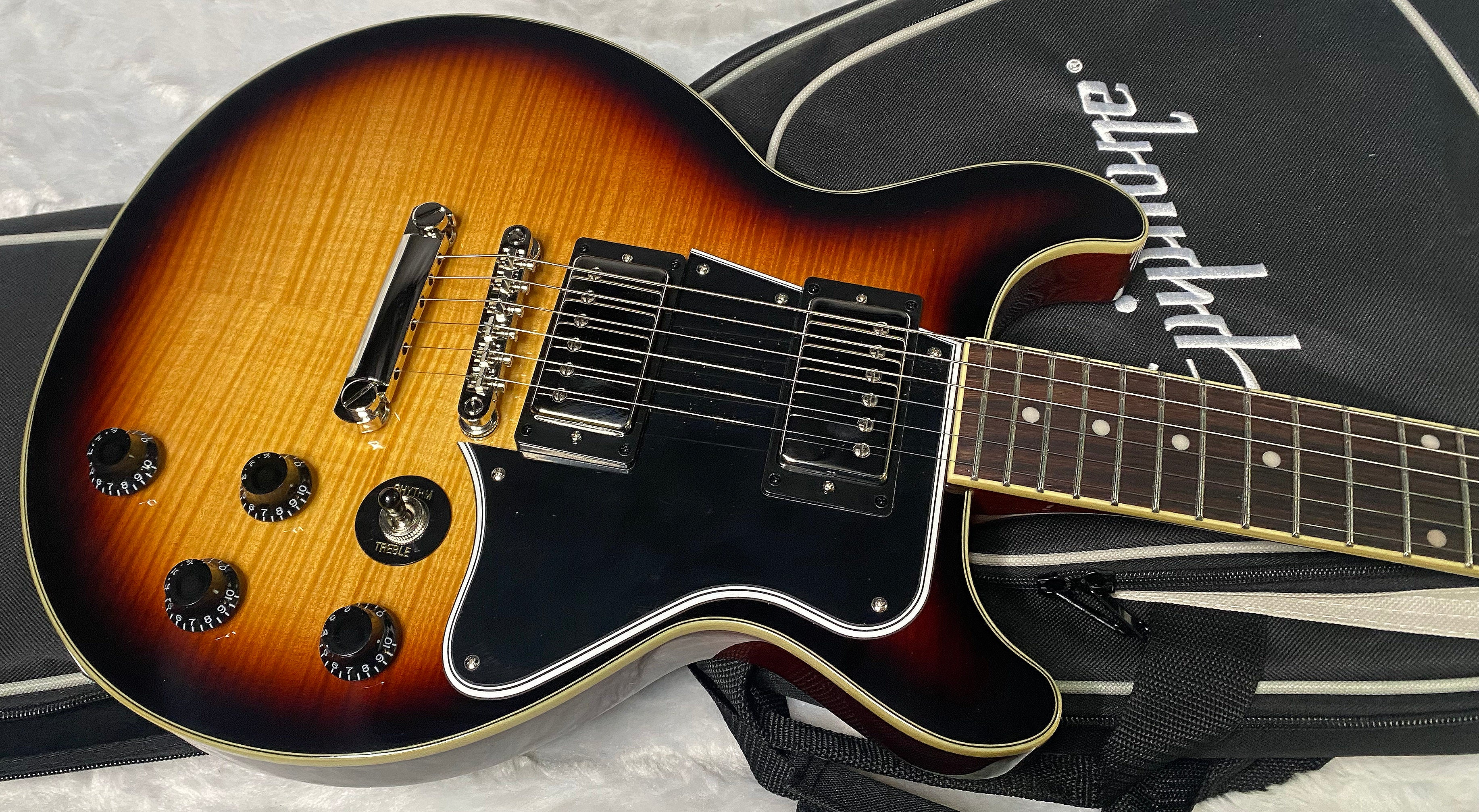 NEW! Epiphone Les Paul Special Double Cut Figured - Bourbon Burst - 7.7lbs - Authorized Dealer - G06750