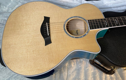 NEW ! Taylor 614ce Custom Acoustic-Electric Guitar - Natural Top - Blue Fade Back and Sides - AAAAA Flamed Maple - Authorized Dealer - G05925 - 4.9lbs