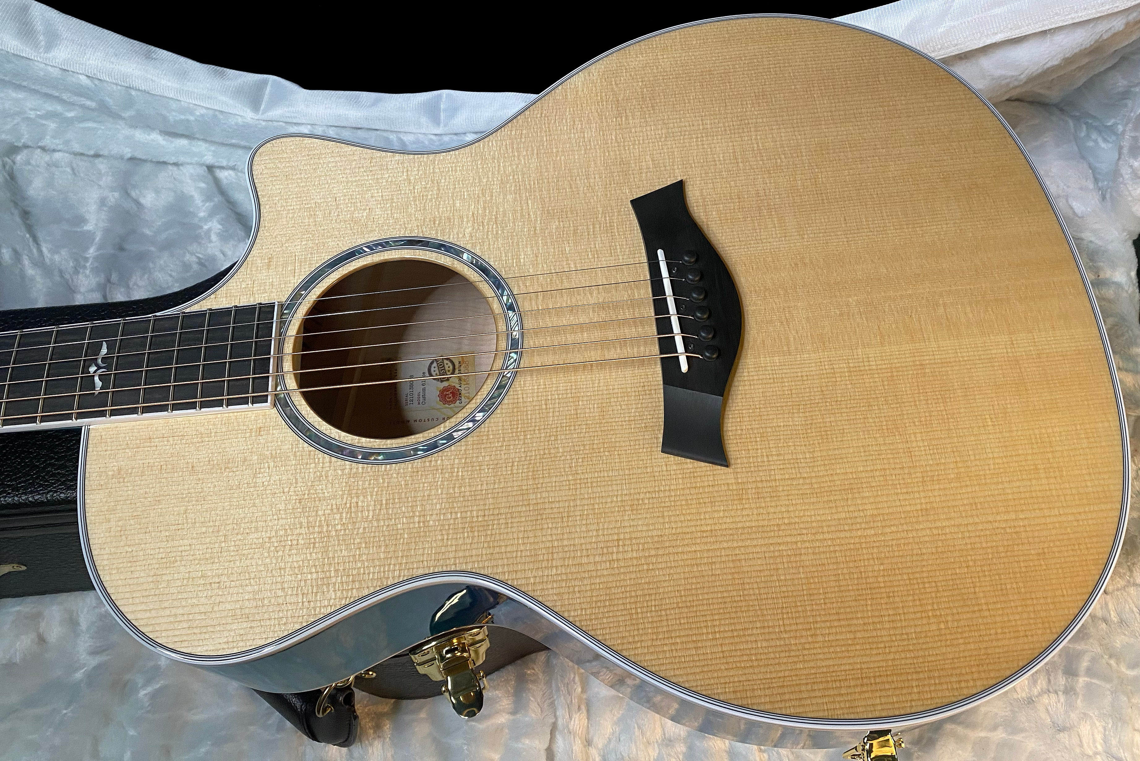 NEW ! Taylor 614ce Custom Acoustic-Electric Guitar - Natural Top - Blue Fade Back and Sides - AAAAA Flamed Maple - Authorized Dealer - G05925 - 4.9lbs