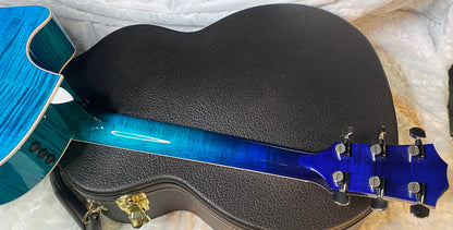 NEW ! Taylor 614ce Custom Acoustic-Electric Guitar - Natural Top - Blue Fade Back and Sides - AAAAA Flamed Maple - Authorized Dealer - G05925 - 4.9lbs