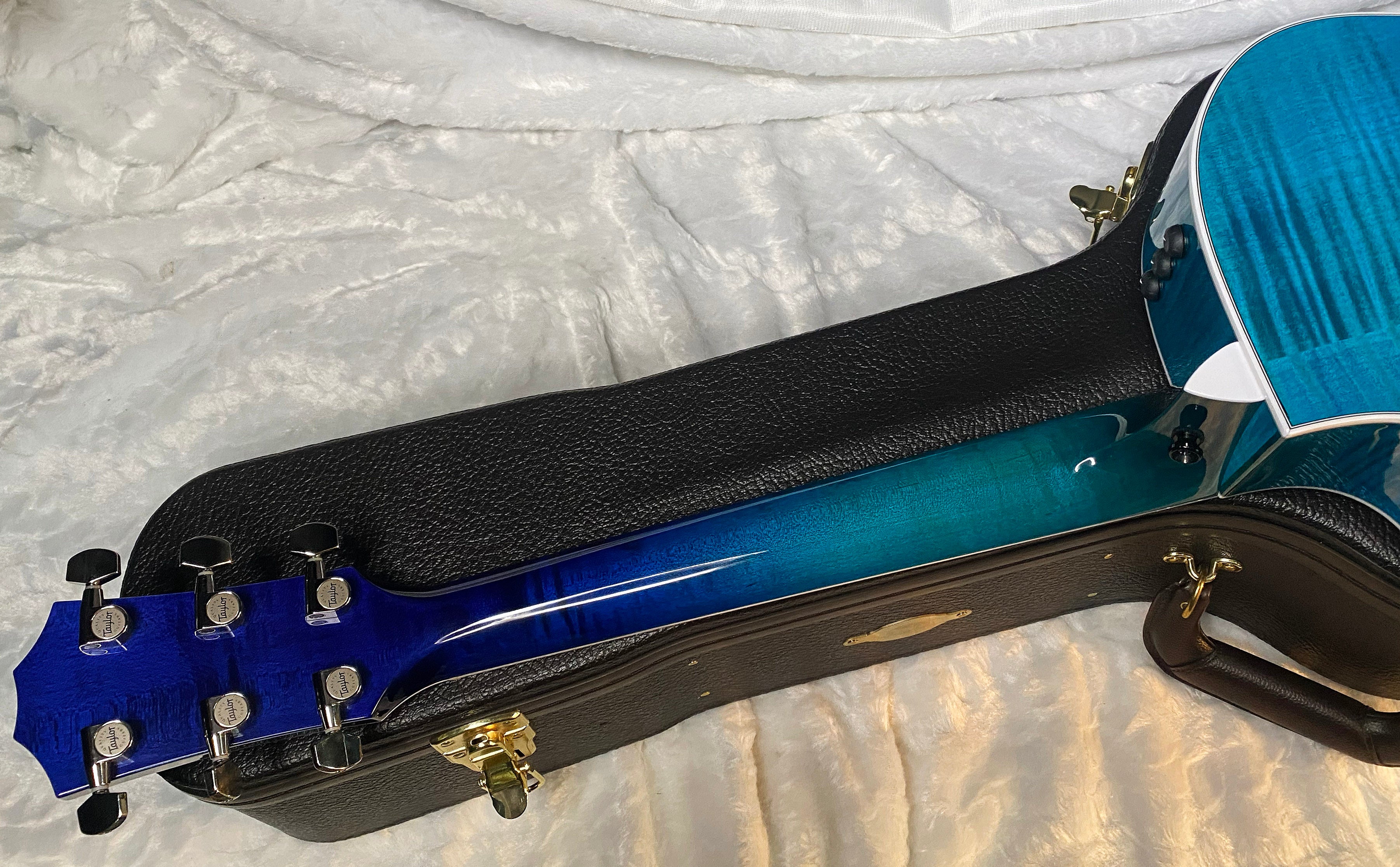 NEW ! Taylor 614ce Custom Acoustic-Electric Guitar - Natural Top - Blue Fade Back and Sides - AAAAA Flamed Maple - Authorized Dealer - G05925 - 4.9lbs