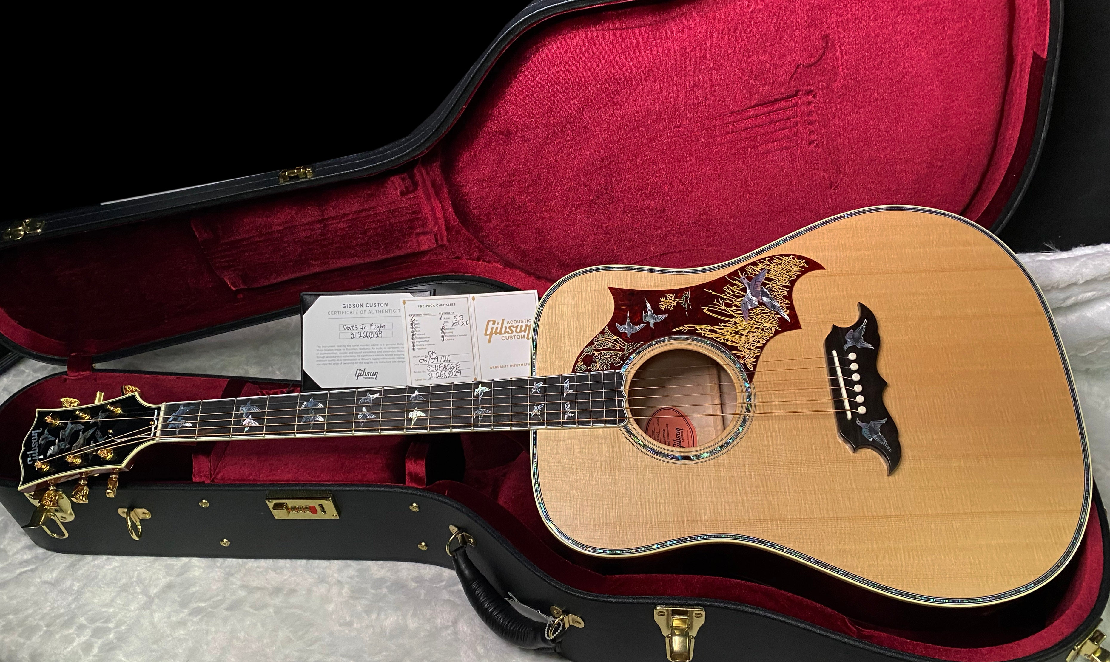 NEW! Gibson Custom Shop Dove - Doves In Flight - Authorized Dealer - 4.85 lbs - G07410
