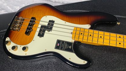 NEW! Fender 75th Anniversary American Professional PJ Bass - 2-Color Sunburst - Flame Top - 9.1 lbs - Authorized Dealer - G06681