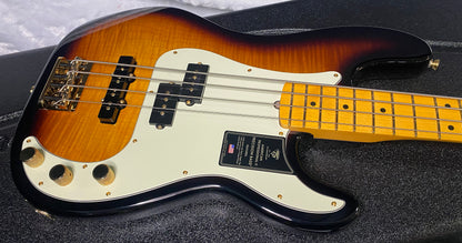 NEW! Fender 75th Anniversary American Professional PJ Bass - 2-Color Sunburst - Flame Top - 9.1 lbs - Authorized Dealer - G06681