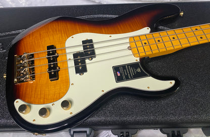 NEW! Fender 75th Anniversary American Professional PJ Bass - 2-Color Sunburst - Flame Top - 9.1 lbs - Authorized Dealer - G06681