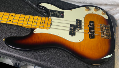 NEW! Fender 75th Anniversary American Professional PJ Bass - 2-Color Sunburst - Flame Top - 9.1 lbs - Authorized Dealer - G06681