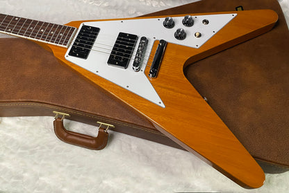 NEW! Gibson '70s Flying V - Antique Natural - Only 6.9 lbs - Original Case - Authorized Dealer - G07360