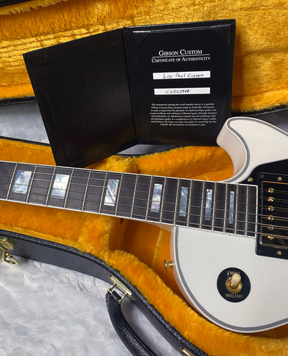 NEW! Gibson Les Paul Custom - Alpine White - Ebony Board - Authorized Dealer - 10lbs - G06473