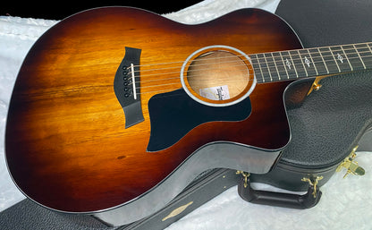 NEW! Taylor 224ce-K DLX Grand Auditorium Acoustic-Electric Guitar - Tobacco - 4.65lbs - Authorized Dealer - G06213
