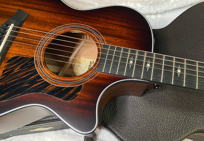 NEW! Taylor 322ce V-Class Grand Concert Acoustic-Electric Guitar - Tobacco - Authorized Dealer - 4.4lbs G06285