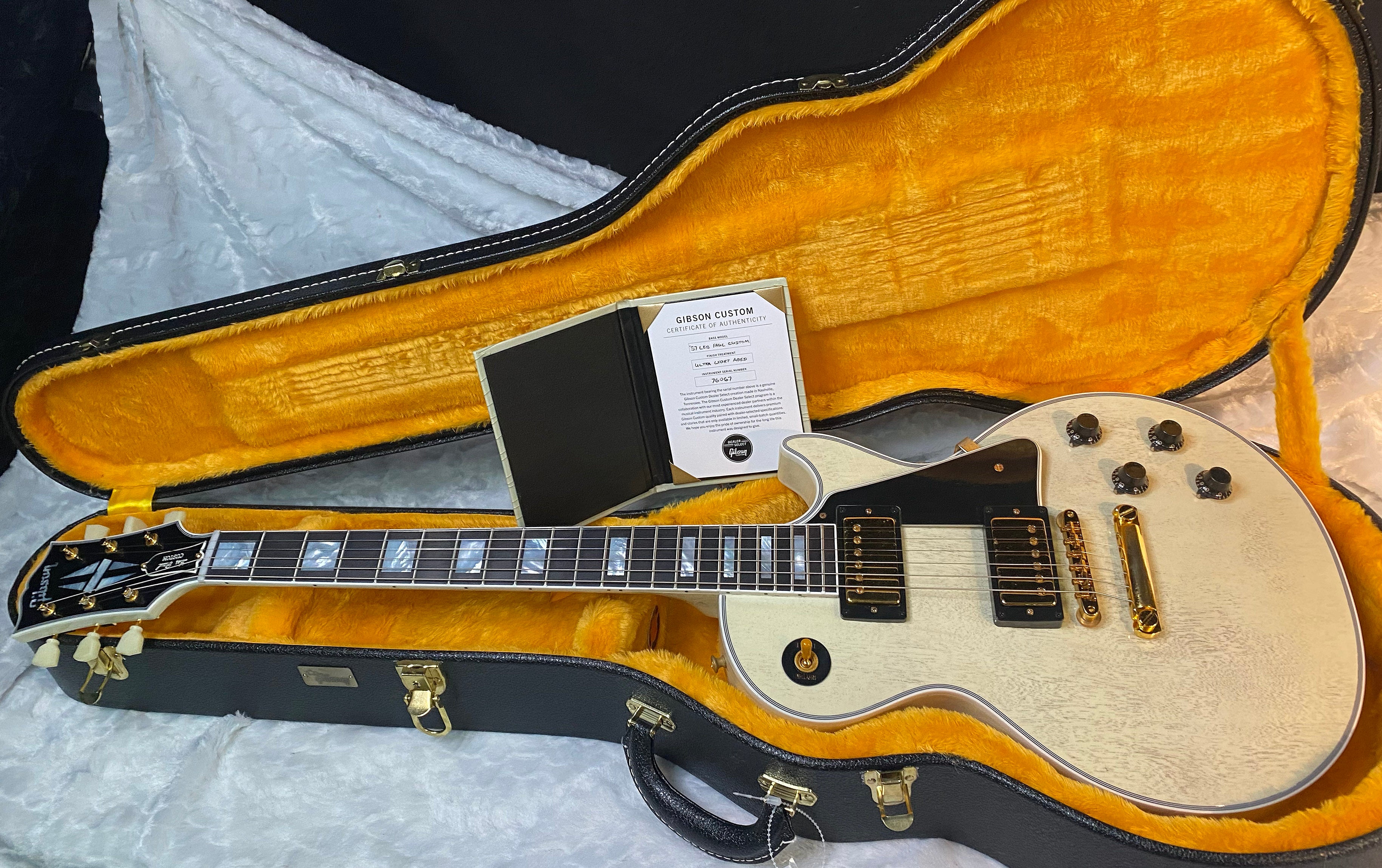NEW! Gibson Les Paul Custom 1957 Reissue Murphy Lab Ultra Light Aged - Custom Ordered in TV White - Custom Shop - 9.4 lbs - Authorized Dealer - G06785