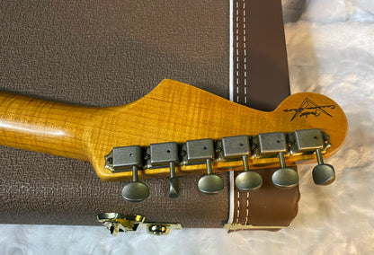 NEW Fender Custom Shop ' 62 Stratocaster Bizarre Guitar Exclusive Flamethrower - Journeyman Relic - Super Limited Edition - Transparent Red Burst - AAAA Flamed Maple Neck - 7.9 lbs - Authorized Dealer - G05945