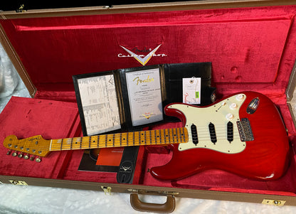 NEW Fender Custom Shop ' 62 Stratocaster Bizarre Guitar Exclusive Flamethrower - Journeyman Relic - Super Limited Edition - Transparent Red Burst - AAAA Flamed Maple Neck - 7.9 lbs - Authorized Dealer - G05945