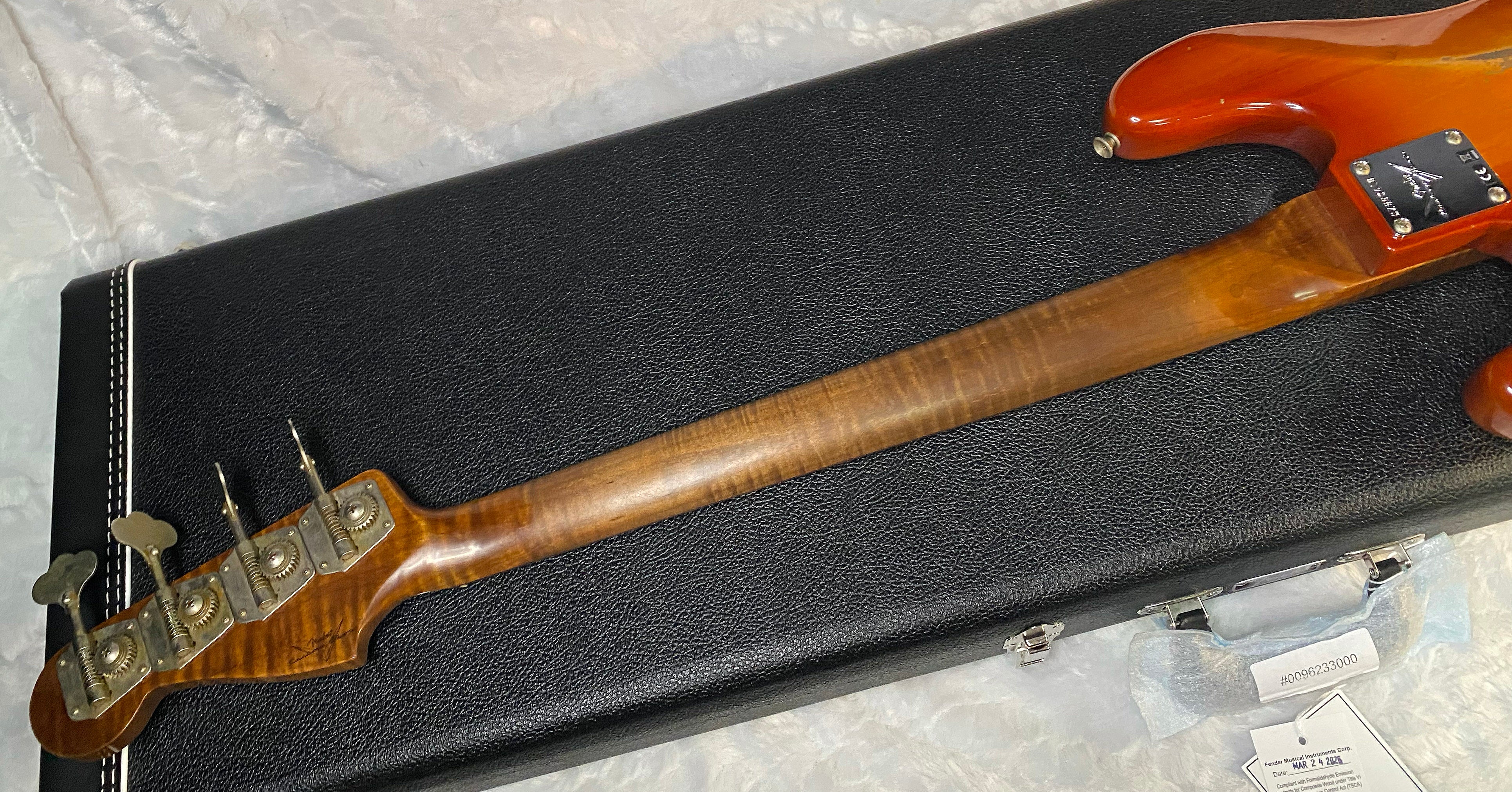 NEW! Fender Artisan Flame Maple Top Precision Bass Relic - Custom Shop - Aged Cherry Sunburst - Absolutely Beautiful - Flamed Roasted Maple Neck - Authorized Dealer - 9.3lbs - G06781