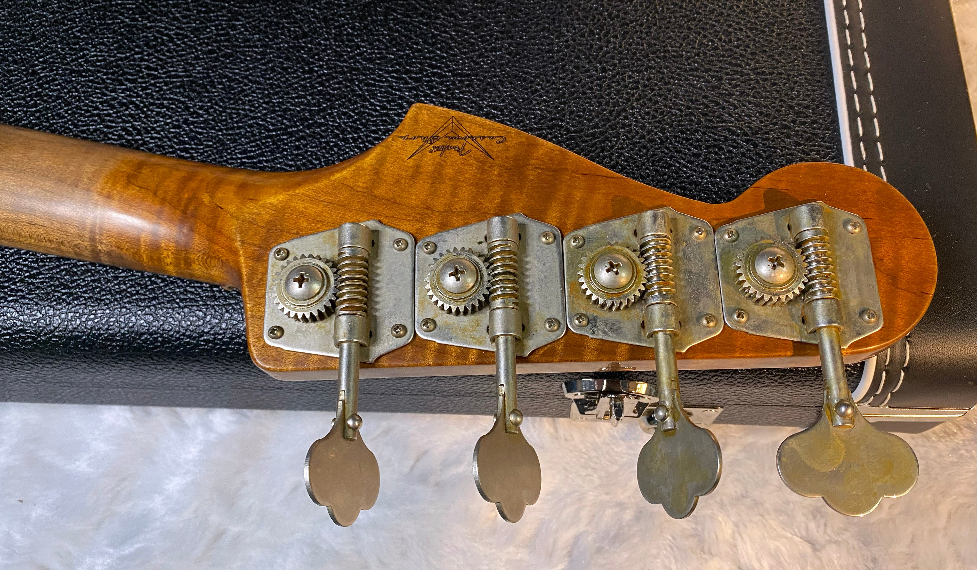 NEW! Fender Artisan Flame Maple Top Precision Bass Relic - Custom Shop - Aged Cherry Sunburst - Absolutely Beautiful - Flamed Roasted Maple Neck - Authorized Dealer - 9.3lbs - G06781