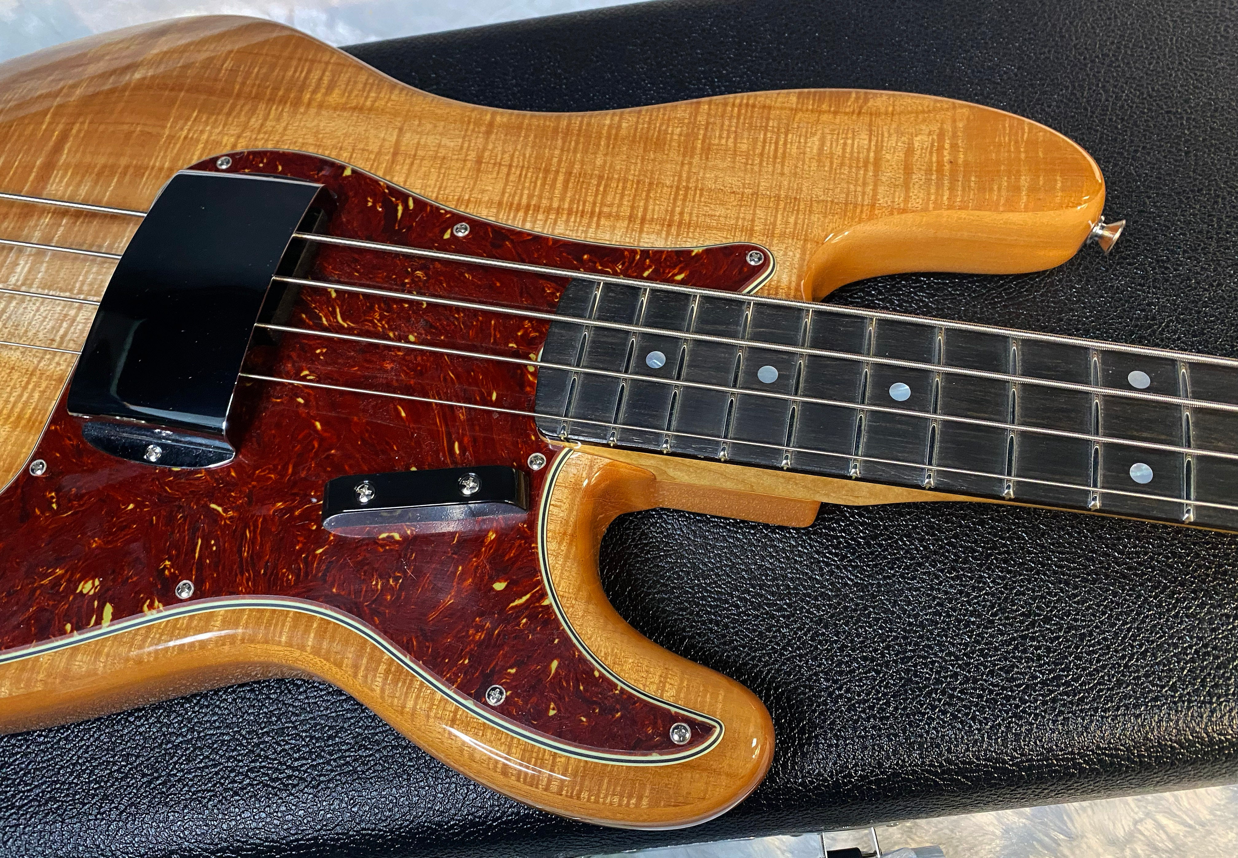 NEW! Fender Artisan Koa Precision Bass NOS - Ebony Fingerboard Natural Koa Finish - Absolutely Beautiful - Flamed Maple Neck - Authorized Dealer - 9.65lbs - G06782