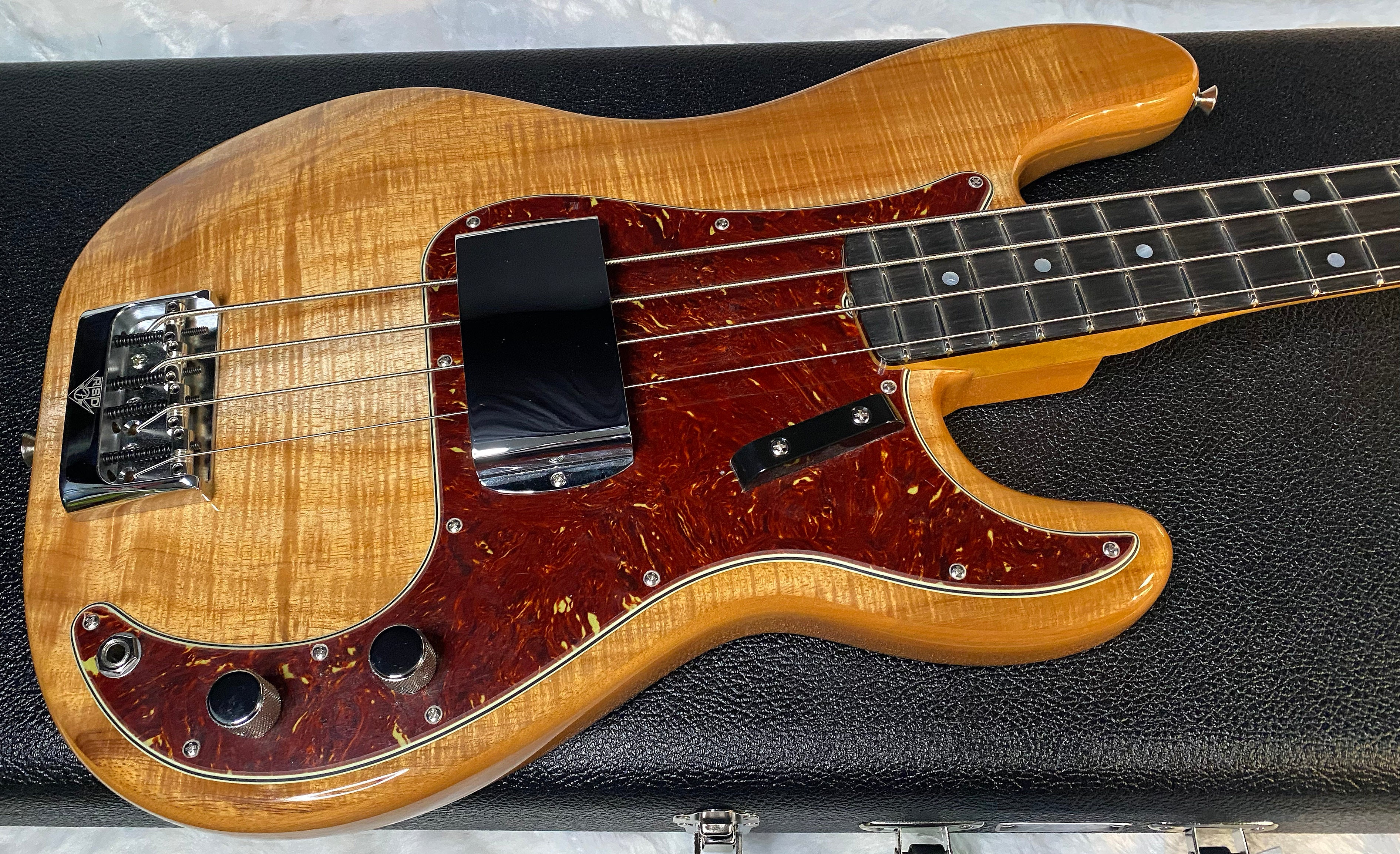 NEW! Fender Artisan Koa Precision Bass NOS - Ebony Fingerboard Natural Koa Finish - Absolutely Beautiful - Flamed Maple Neck - Authorized Dealer - 9.65lbs - G06782
