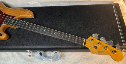 NEW! Fender Artisan Koa Precision Bass NOS - Ebony Fingerboard Natural Koa Finish - Absolutely Beautiful - Flamed Maple Neck - Authorized Dealer - 9.65lbs - G06782