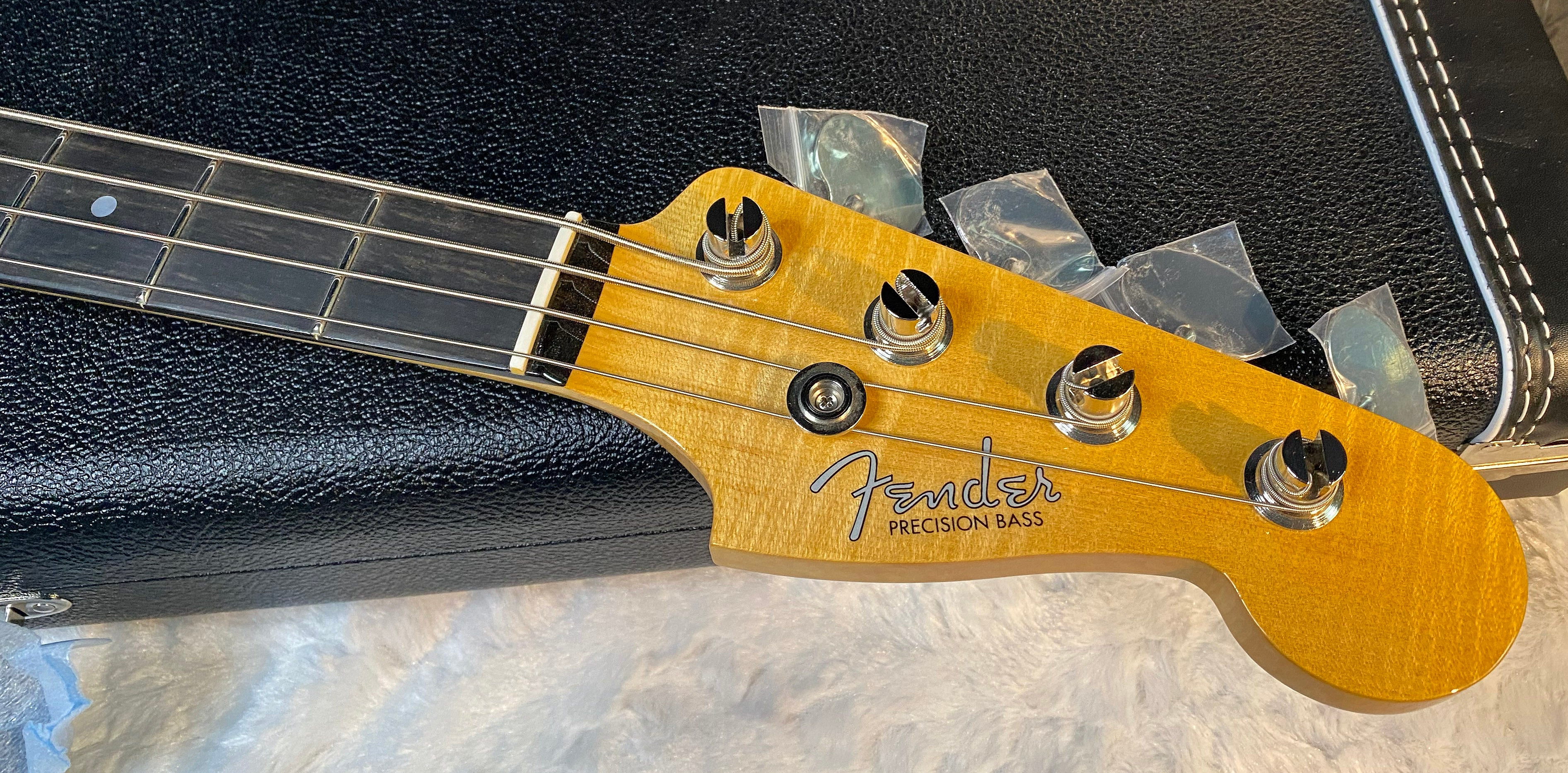 NEW! Fender Artisan Koa Precision Bass NOS - Ebony Fingerboard Natural Koa Finish - Absolutely Beautiful - Flamed Maple Neck - Authorized Dealer - 9.65lbs - G06782