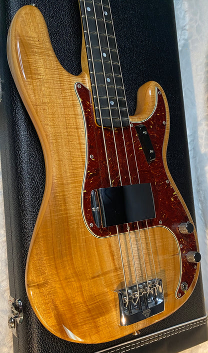 NEW! Fender Artisan Koa Precision Bass NOS - Ebony Fingerboard Natural Koa Finish - Absolutely Beautiful - Flamed Maple Neck - Authorized Dealer - 9.65lbs - G06782
