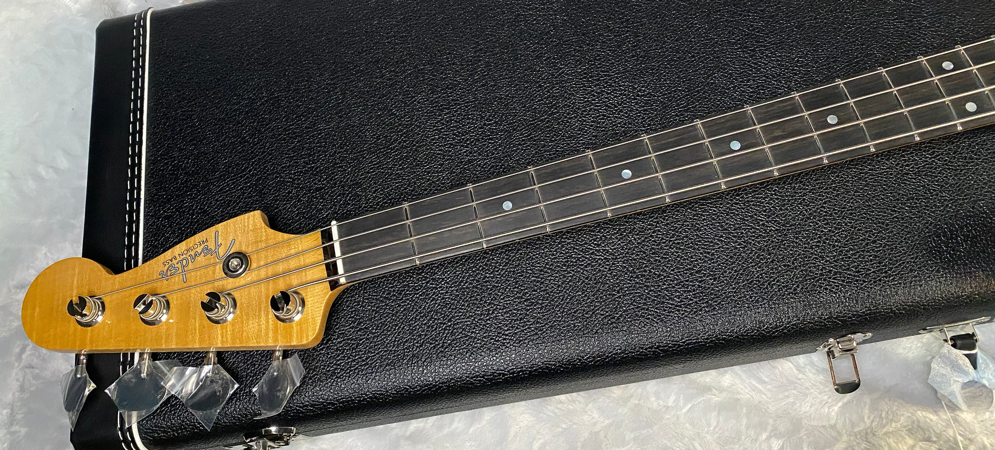 NEW! Fender Artisan Koa Precision Bass NOS - Ebony Fingerboard Natural Koa Finish - Absolutely Beautiful - Flamed Maple Neck - Authorized Dealer - 9.65lbs - G06782