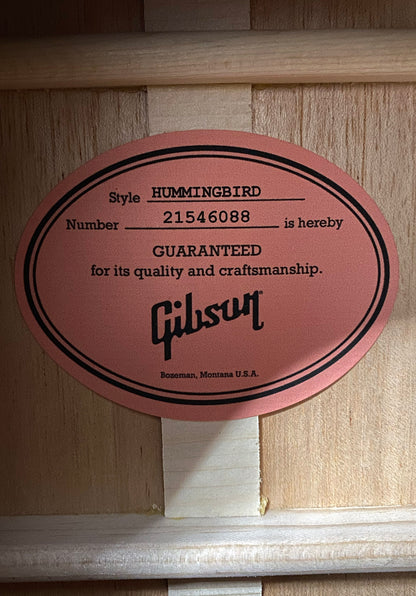 NEW ! Gibson Hummingbird Original - Antique Natural - Stunning Figured Spruce Top - WOW - 4.3 lbs - Acoustic Electric - Authorized Dealer - G07425