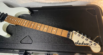 NEW ! Jackson Custom Shop Dinky HSH - Roasted Maple Neck & Fretboard - DK - Olympic White - Authorized Dealer - 8.1 lbs - G06789