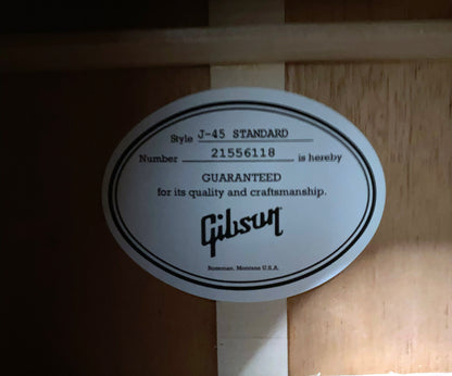 NEW! Gibson J-45 Standard Acoustic Electric Guitar - Vintage Sunburst - Authorized Dealer - 4.6lbs - G07414