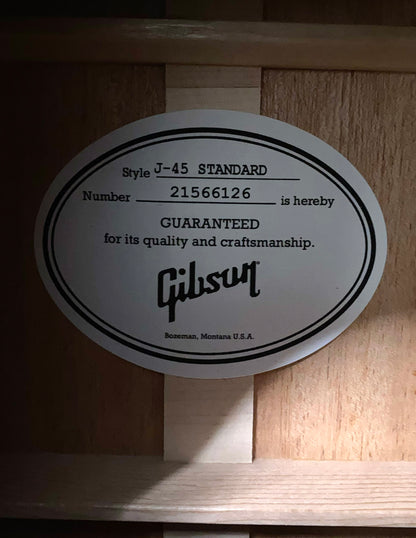 NEW! Gibson J-45 Standard Acoustic Electric Guitar - Vintage Sunburst - Authorized Dealer - 4.65lbs - G07417