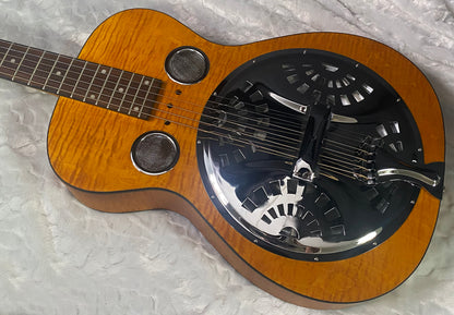 NEW! Epiphone Dobro Hound Dog Deluxe Roundneck Acoustic-Electric Resonator - Vintage Brown - 6.8lbs - Authorized Dealer - G07356