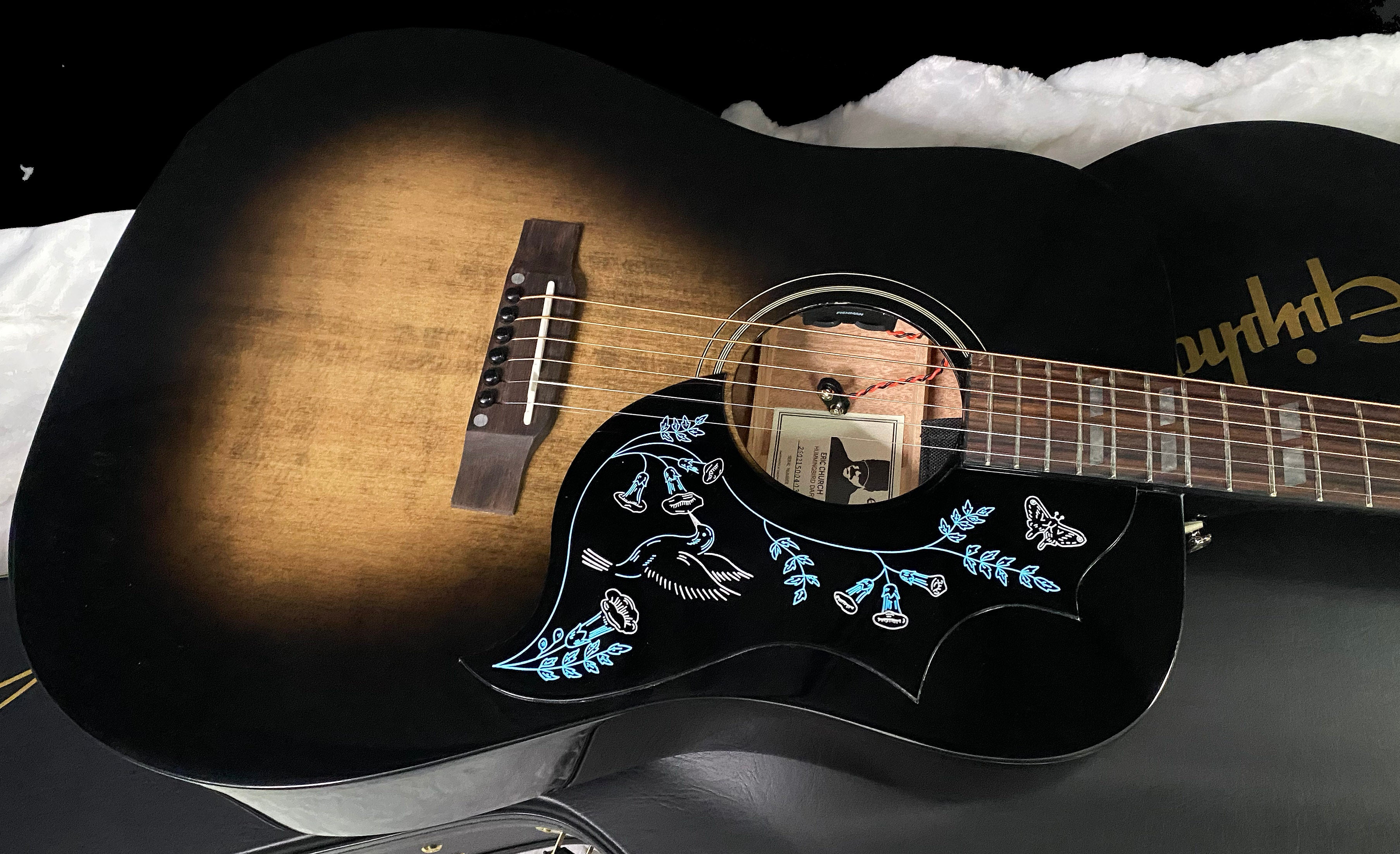 NEW! Epiphone Eric Church Hummingbird Dark Acoustic-Electric Guitar - Cobra Burst - Authorized Dealer - G07333