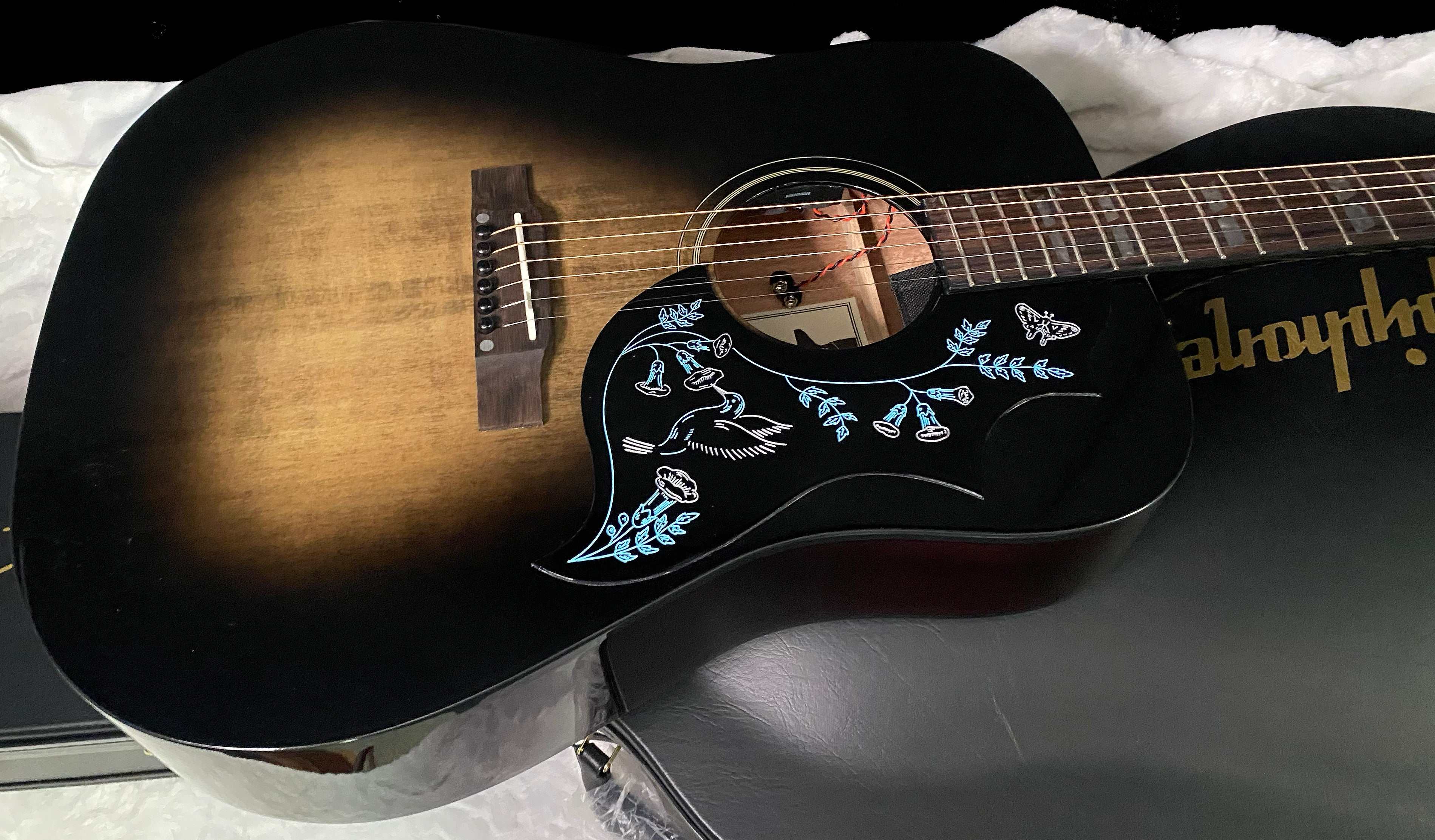 NEW! Epiphone Eric Church Hummingbird Dark Acoustic-Electric Guitar - Cobra Burst - Authorized Dealer - G07333