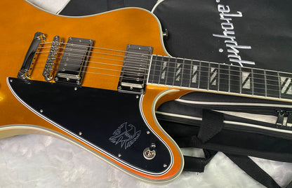 NEW! Epiphone Futura Firebird Custom - Firestorm Shift Finish - Deluxe Gig Bag - 8.2lbs - Authorized Dealer - G07326