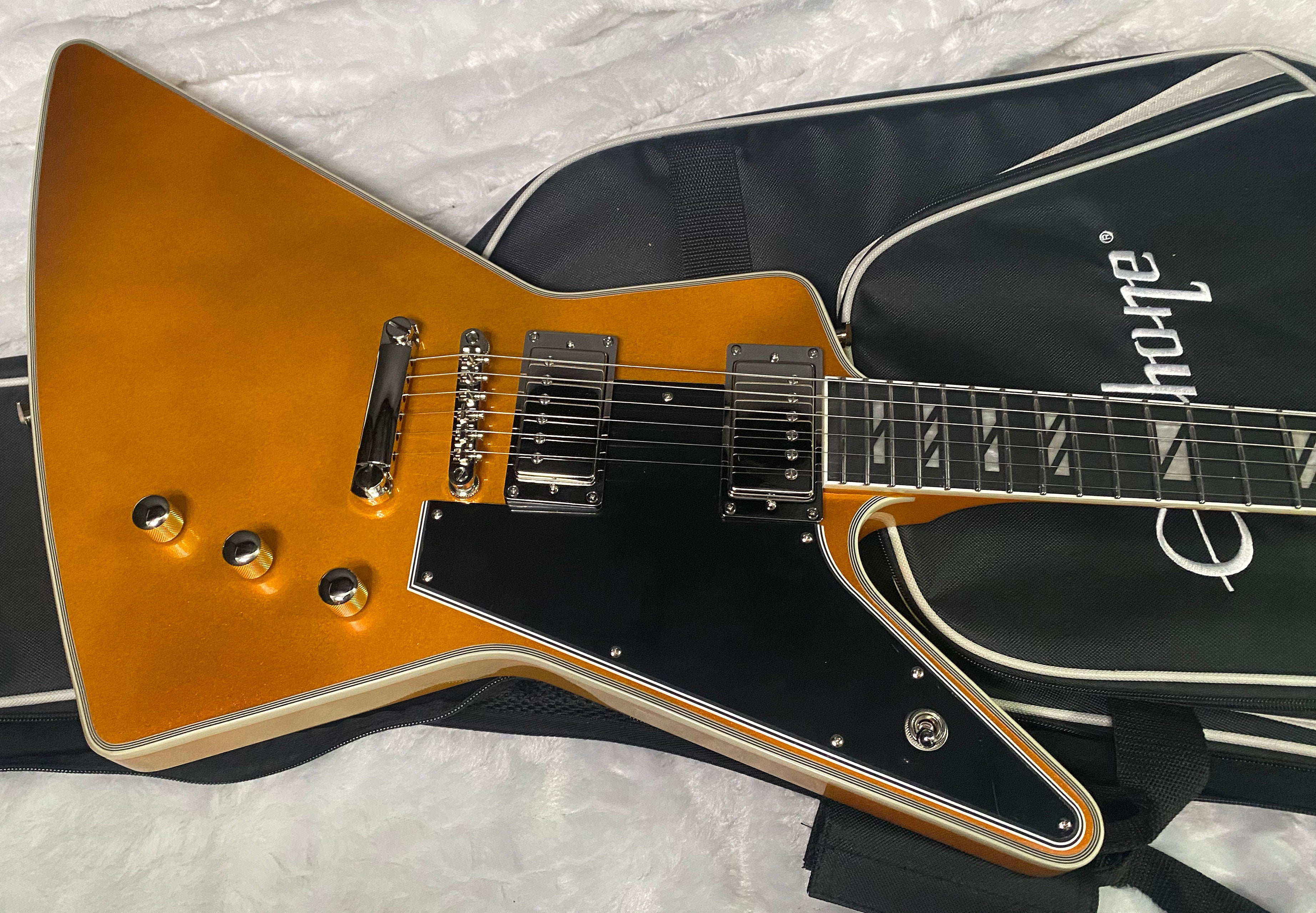 NEW! Epiphone Futura Explorer Custom - Firestorm Shift Finish - Deluxe Gig Bag - 9.2 lbs - Authorized Dealer - G07325