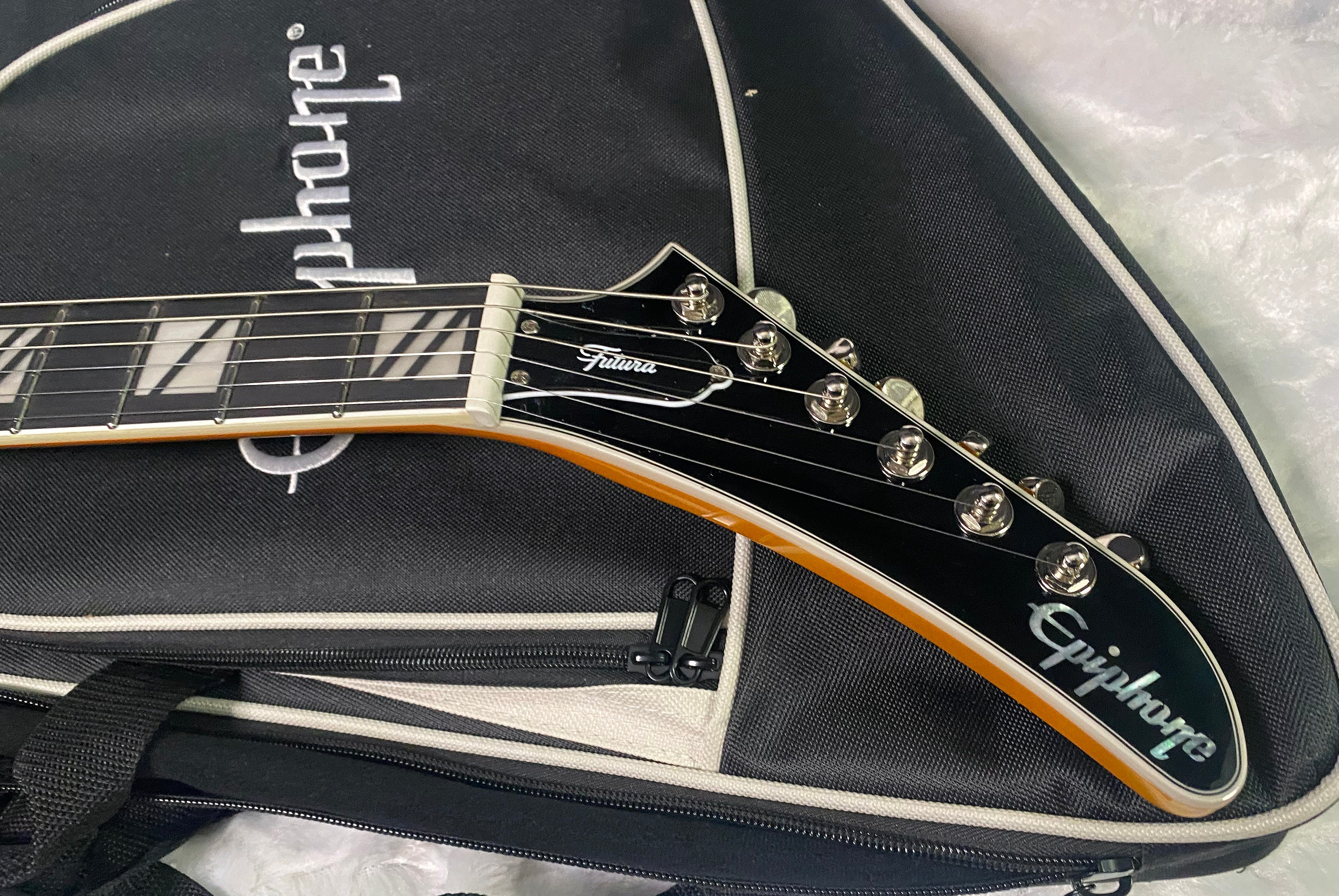 NEW! Epiphone Futura Explorer Custom - Firestorm Shift Finish - Deluxe Gig Bag - 9.2 lbs - Authorized Dealer - G07325