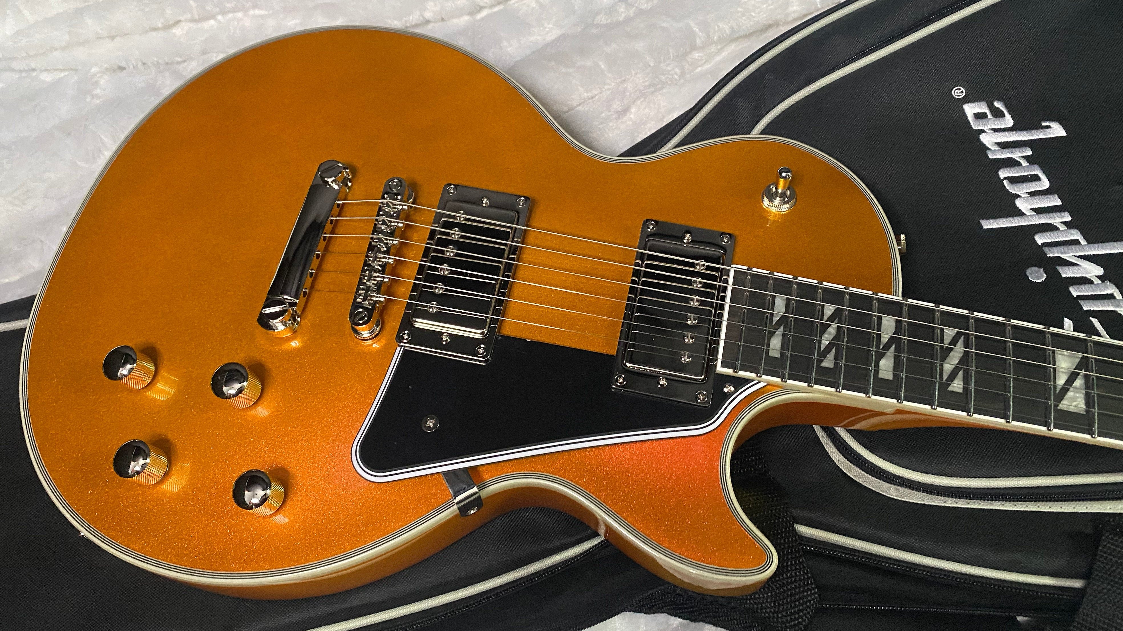 NEW! Epiphone Futura Les Paul Custom - Firestorm Shift Finish - Deluxe Gig Bag - 7.8 lbs - Authorized Dealer - G07328