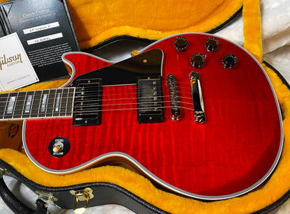 NEW! Gibson Dealer Select Custom Shop Les Paul Custom AAA Figured Flame Top - Transparent Red / Natural Back - Authorized Dealer - WOW! 8.7 lbs - G05983