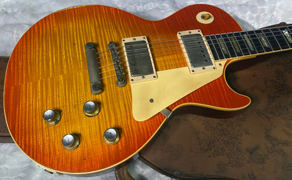 NEW! Gibson Custom 1960 Les Paul Standard Reissue - Tangerine Burst, Murphy Lab Heavy Aged - Only 8.1 lbs - Super Tight Monster Flame Top - Authorized Dealer - G07435