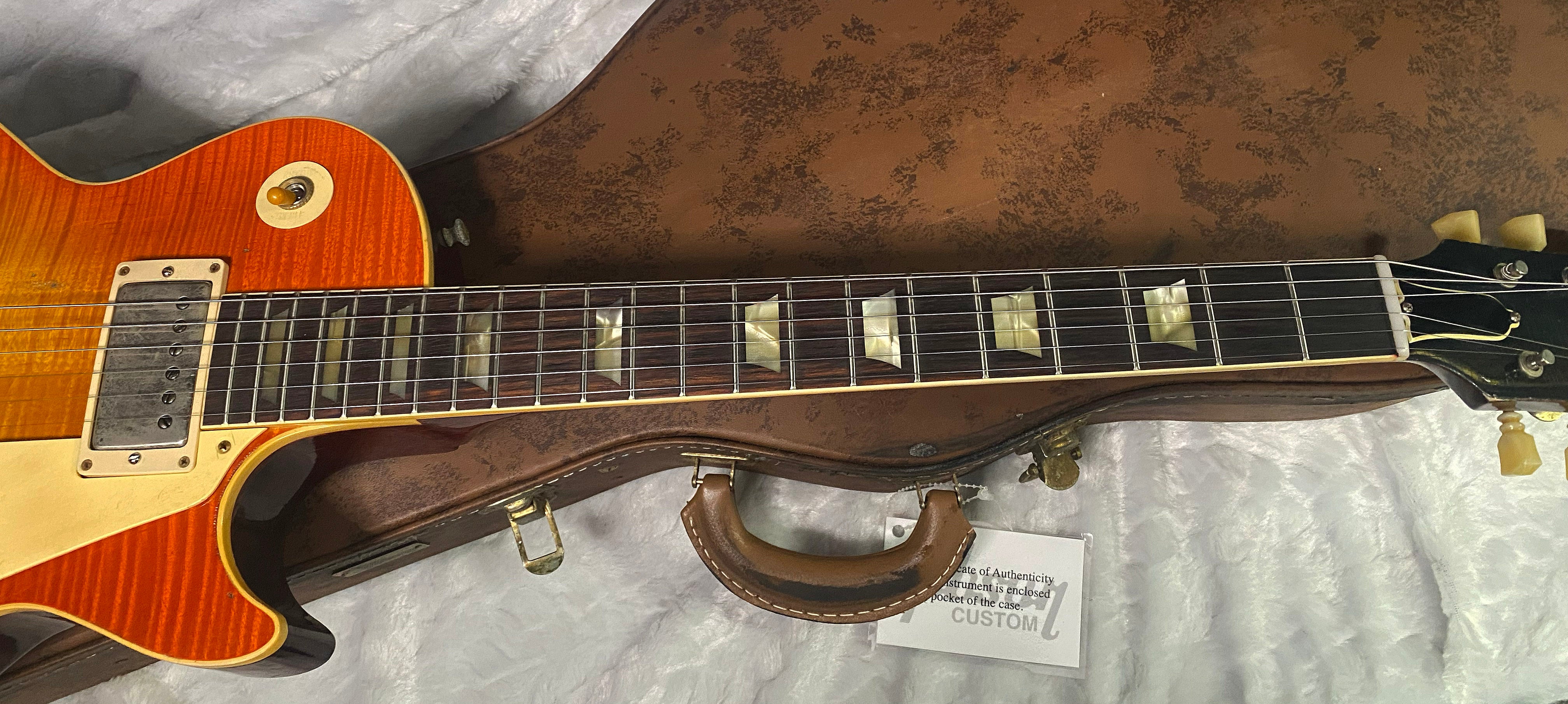 NEW! Gibson Custom 1960 Les Paul Standard Reissue - Tangerine Burst, Murphy Lab Heavy Aged - Only 8.1 lbs - Super Tight Monster Flame Top - Authorized Dealer - G07435