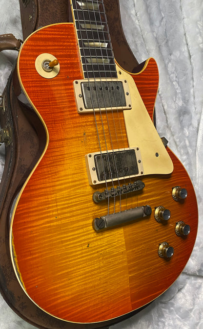 NEW! Gibson Custom 1960 Les Paul Standard Reissue - Tangerine Burst, Murphy Lab Heavy Aged - Only 8.1 lbs - Super Tight Monster Flame Top - Authorized Dealer - G07435