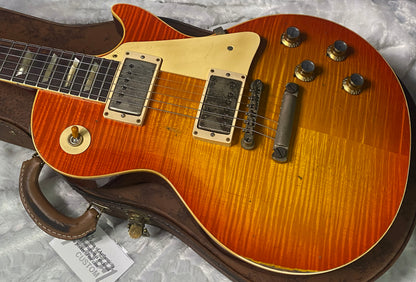 NEW! Gibson Custom 1960 Les Paul Standard Reissue - Tangerine Burst, Murphy Lab Heavy Aged - Only 8.1 lbs - Super Tight Monster Flame Top - Authorized Dealer - G07435
