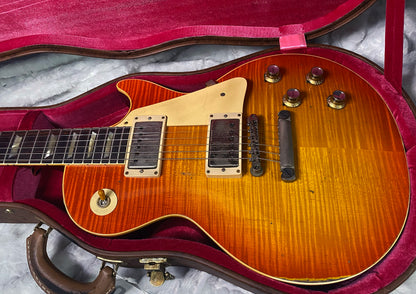 NEW! Gibson Custom 1960 Les Paul Standard Reissue - Tangerine Burst, Murphy Lab Heavy Aged - Only 8.1 lbs - Super Tight Monster Flame Top - Authorized Dealer - G07435
