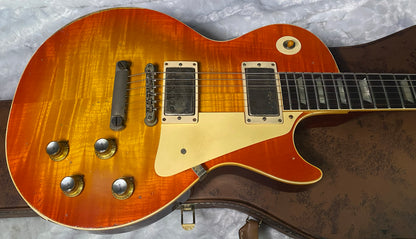 NEW! Gibson Custom 1960 Les Paul Standard Reissue - Tangerine Burst, Murphy Lab Heavy Aged - Only 8.1 lbs - Beautiful Curly Wild Flame Top - Authorized Dealer - G07434